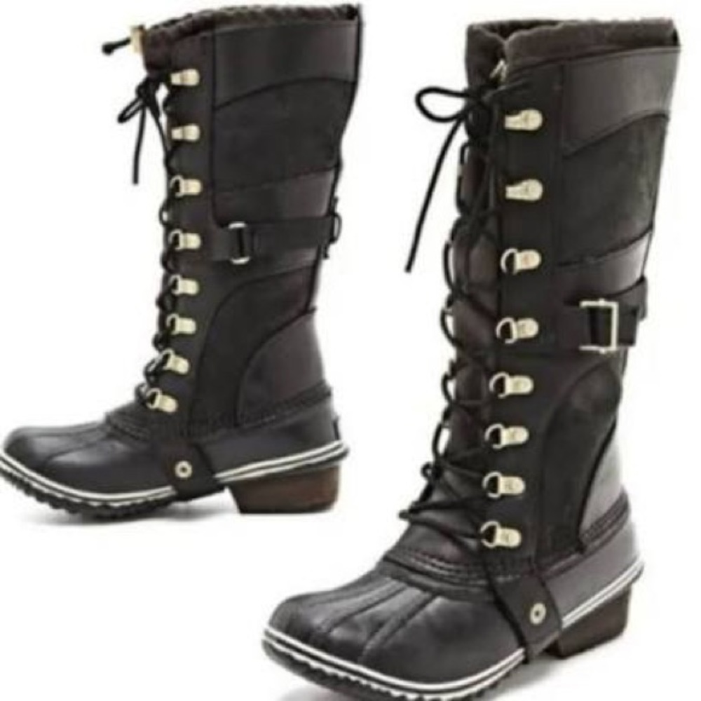 Sorel Carly Conquest Tall Black Boots